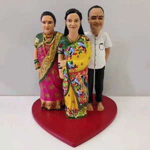 Family Full Body Miniatures with Set of 4 Different Sizes ( 8 Inch, 10 Inch, 12 Inch)