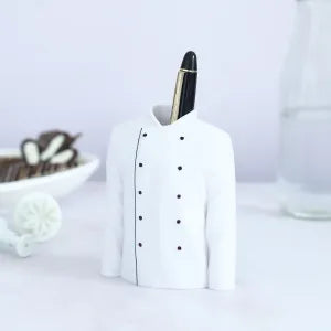 Customized Chef Coat Pen Stand - Personalized Kitchen Decor for Culinary Enthusiasts